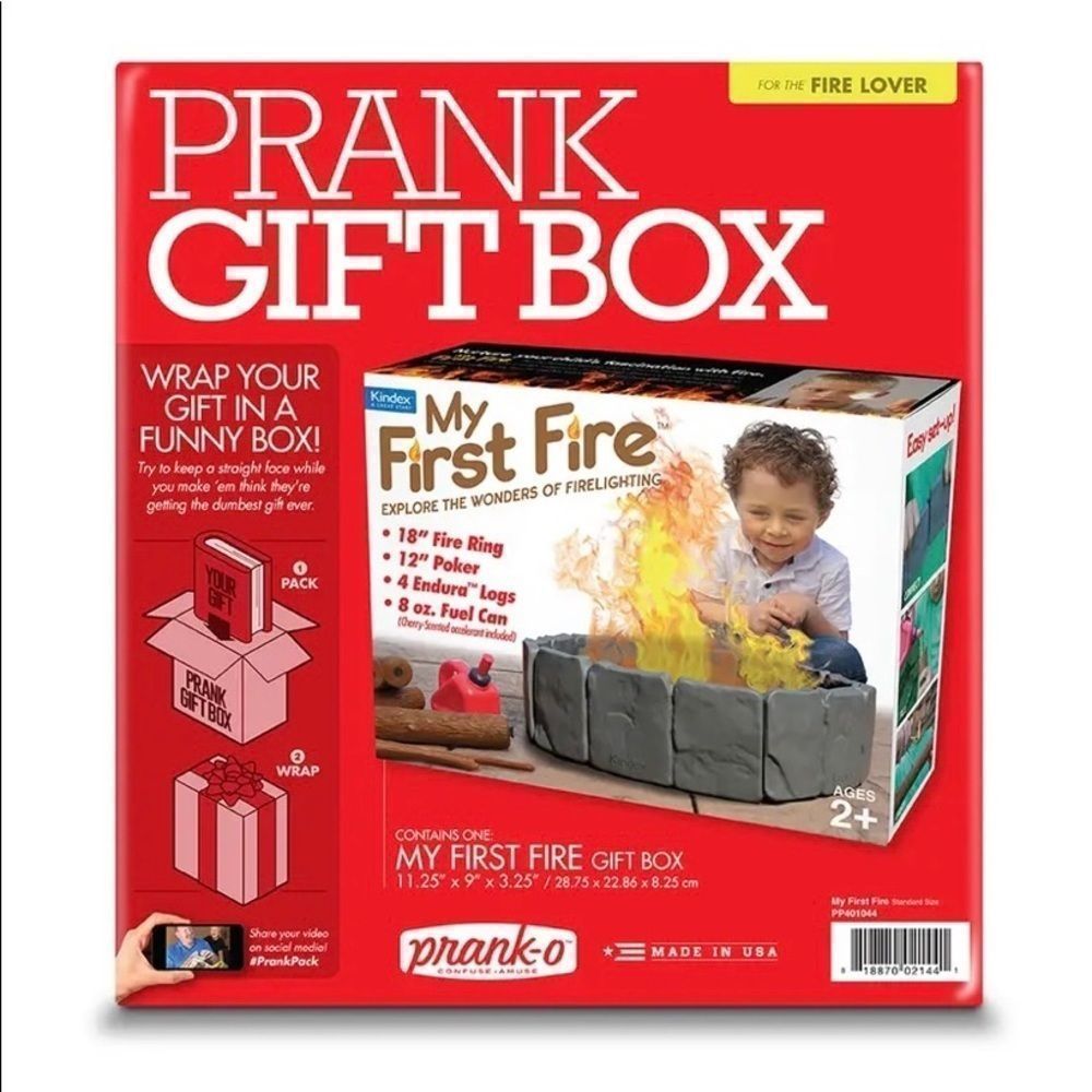 Prank Pack Funny Gag Joke Gift Box My First Fire